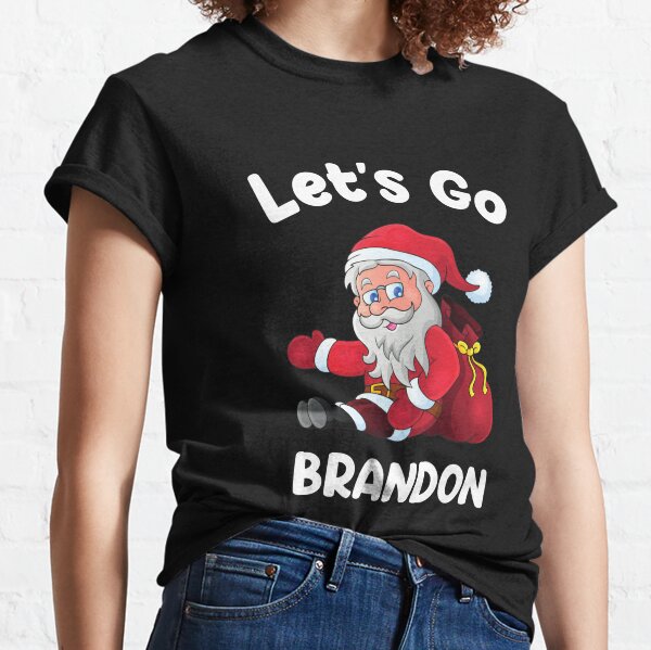 Lets Go Brandon Santa Gun Christmas Unisex T-Shirt - Trends Bedding