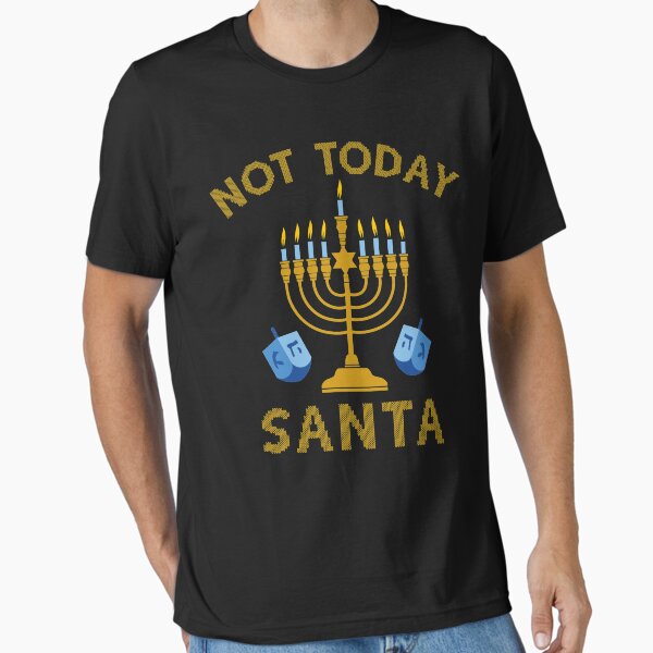 Vista previa del artículo con la obra «Menoral Not Today Santa Pijama divertido de Hanukkah», diseñado y vendido por Adam Alomari.