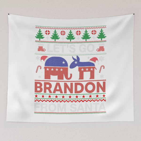 Item preview, Go Brandon Let's Go 2024 Meme Biden Ugly Christmas Sweater T-Shirt designed and sold by abigailbullock.
