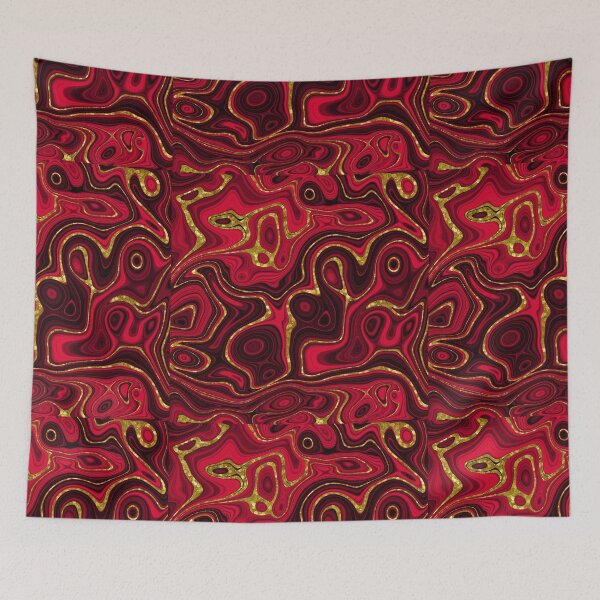 Item preview, Red and Gold Marble designed and sold by shabzdesigns.
