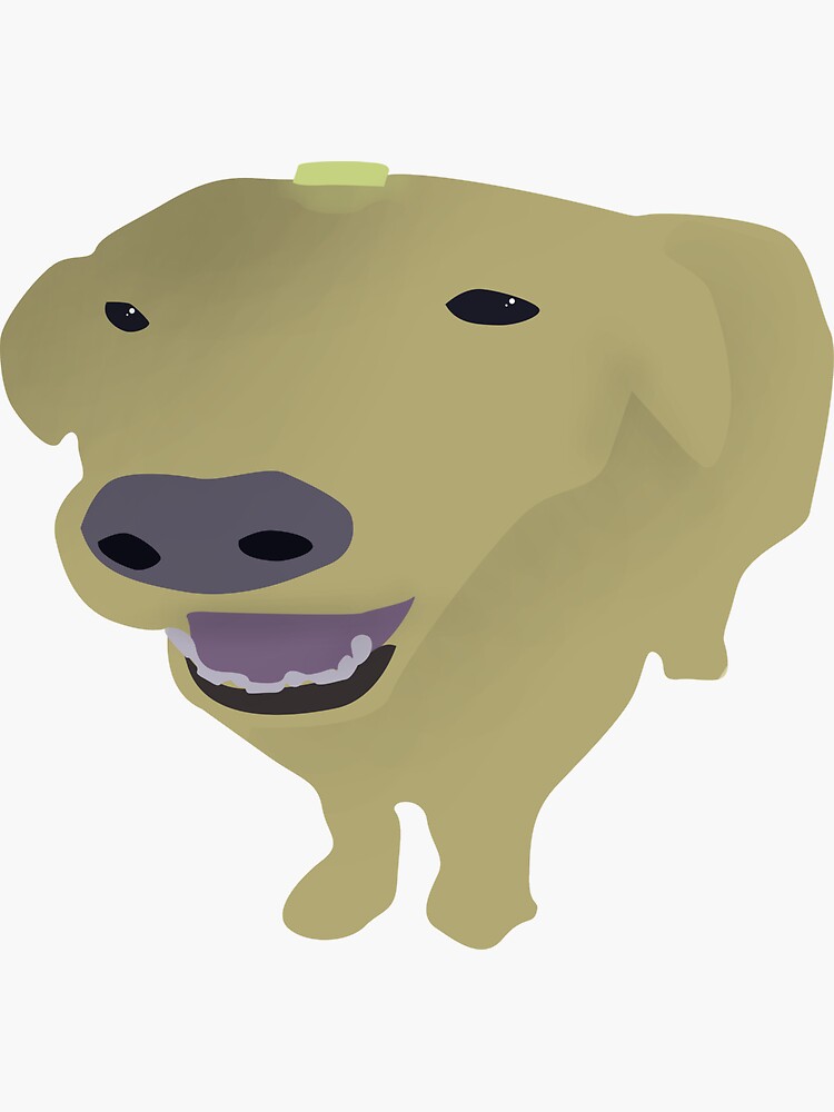 "Butter Dog, Dog With The Butter On Him" Sticker for Sale by MemeRags