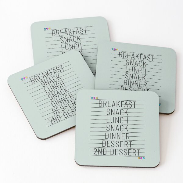 Item preview, Breakfast Lunch Dinner Dessert - Funny Meals List - Foodie designed and sold by ClickForMore.