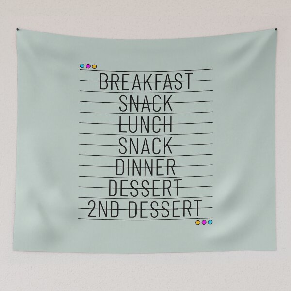 Item preview, Breakfast Lunch Dinner Dessert - Funny Meals List - Foodie designed and sold by ClickForMore.