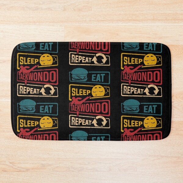 Item preview, Retro Vintage Eat Sleep Taekwondo Repeat designed and sold by DesignByMai.