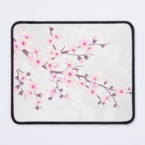 Item preview, Pink Cherry Blossom White Shimmering Background designed and sold by Nina Baydur.