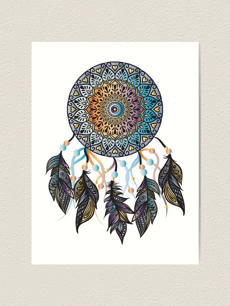mandala with dreamcatcher