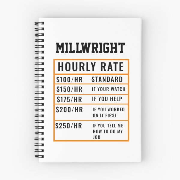 Item preview, Millwright Hourly Rate  designed and sold by Yay Design.