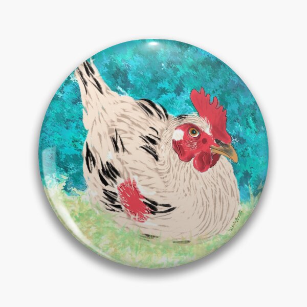 Item preview, Chicken portrait digital painting  designed and sold by Pragonette.