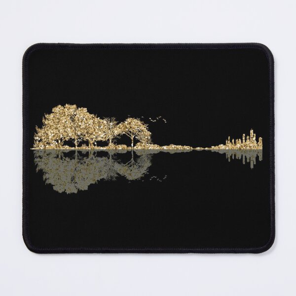 Item preview, Gold Glitter Nature Guitar designed and sold by maryedenoa.