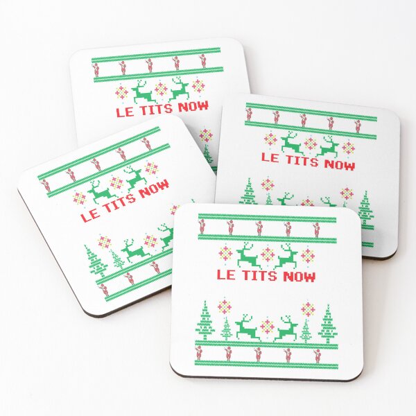 Item preview, Le Tits Now Christmas Let It Snow Ugly Sweater Party T-Shirt designed and sold by abigailbullock.
