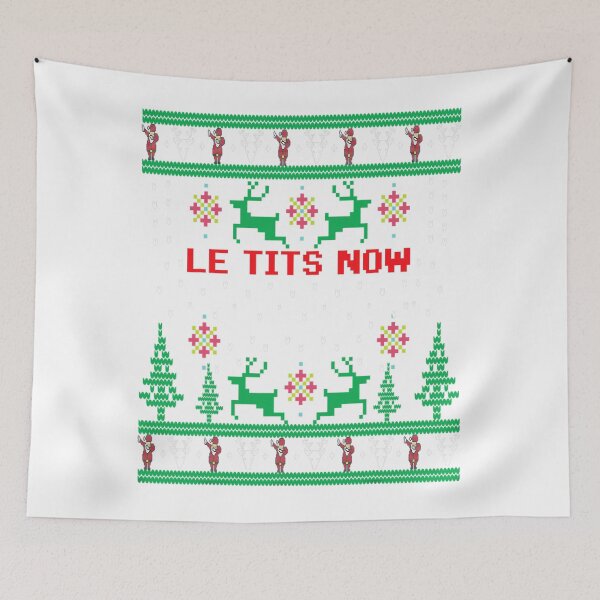 Item preview, Le Tits Now Christmas Let It Snow Ugly Sweater Party T-Shirt designed and sold by abigailbullock.