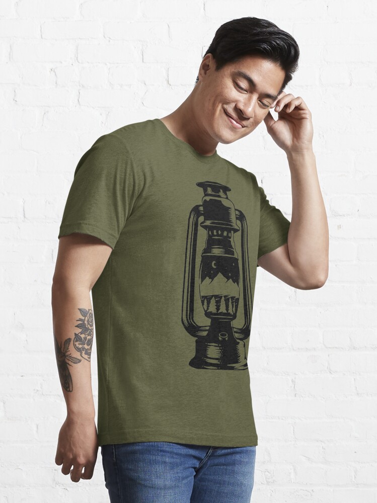 Black Lantern Mountain Woodblock T-Shirt