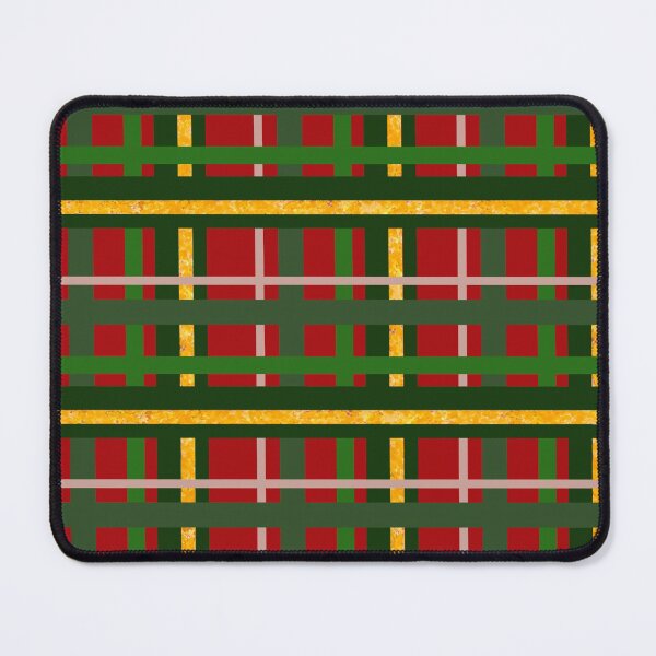 Item preview, Christmas Red Green Golden Line Buffalo Pattern designed and sold by JooArtPrints ★★★★★.