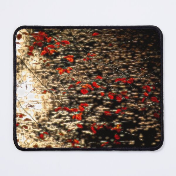 Item preview, red leafes floating over water designed and sold by Ingrid Hütten.