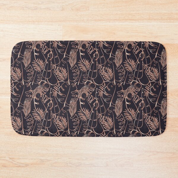 Item preview, Trendy Metallic Rose Gold Tropical Leaf Pattern designed and sold by DESIGNNATS.