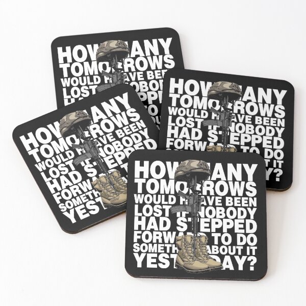 Item preview, How many Tomorrows Would Have Been Lost Fallen Soldier Souvenir designed and sold by Urosek.
