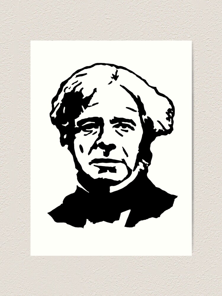 Michael Faraday Stencil Art Print for Sale by tlau