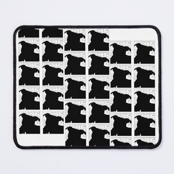 Item preview, Staffy Dog Head on Repeat Pattern black and white designed and sold by StaffyDognCo.