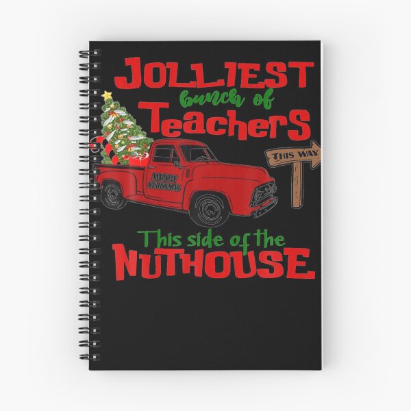 Item preview, Jolliest Bunch Of Teacher This Side Nuthouse Red Plaid Xmas designed and sold by IonMititelu.