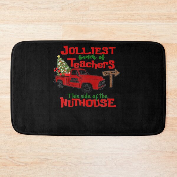 Item preview, Jolliest Bunch Of Teacher This Side Nuthouse Red Plaid Xmas designed and sold by IonMititelu.