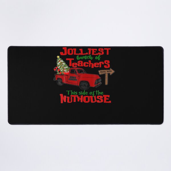 Item preview, Jolliest Bunch Of Teacher This Side Nuthouse Red Plaid Xmas designed and sold by IonMititelu.
