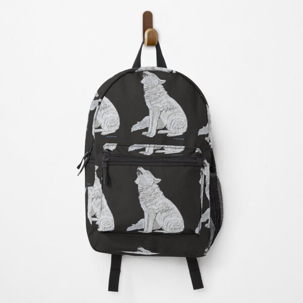 Item preview, White Artic Wolf ink illustration designed and sold by Liz HL Art Shop.
