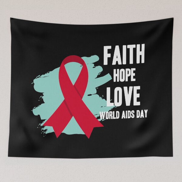 Item preview, Faith Hope Love World AIDS Day designed and sold by Color-Sparkle.