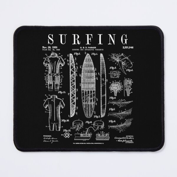 Item preview, Surfboard Surfing Vintage Patent Surfer Print designed and sold by GrandeDuc.