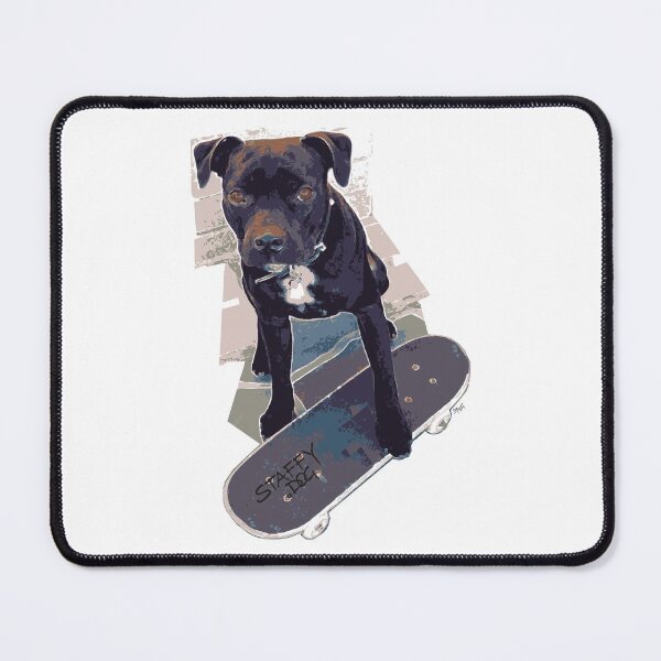 Item preview, SK8 Staffy Dog Skater colour pic designed and sold by StaffyDognCo.