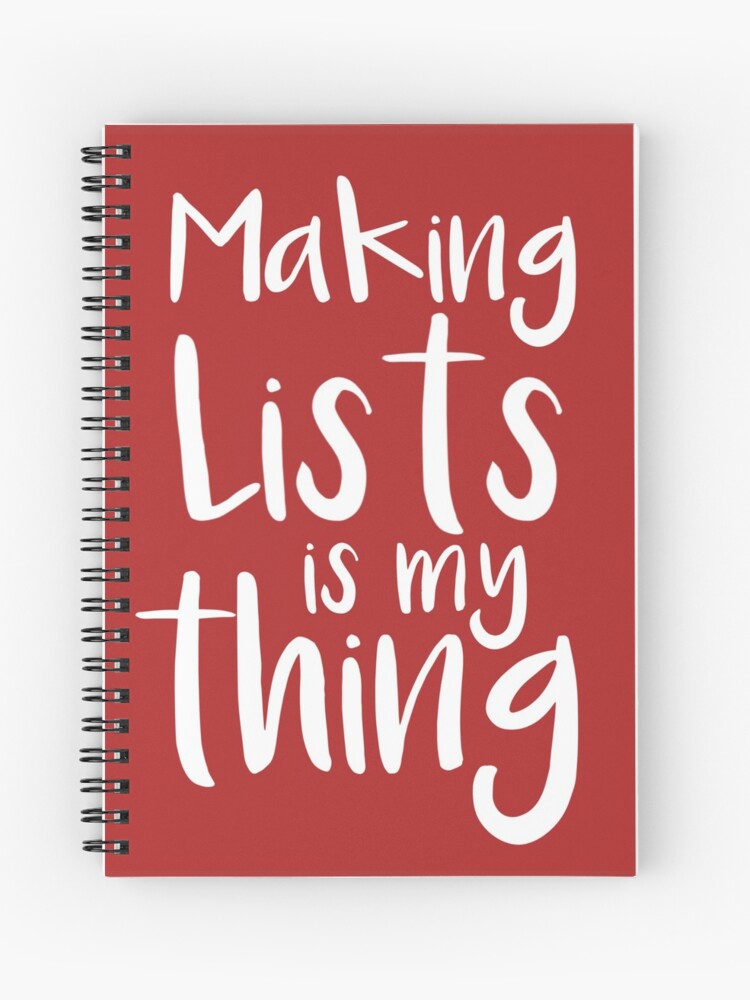 "Santa like to make lists. Making lists is my thing" Spiral Notebook