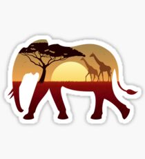 Elephant Landscape Sticker