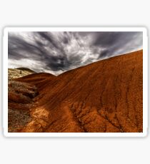 Red Hills and Gray Skies Sticker