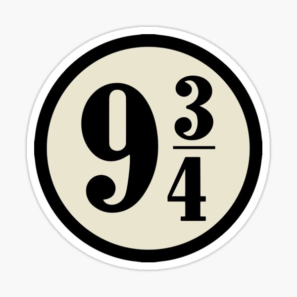 Platform nine and three quarters Sticker
