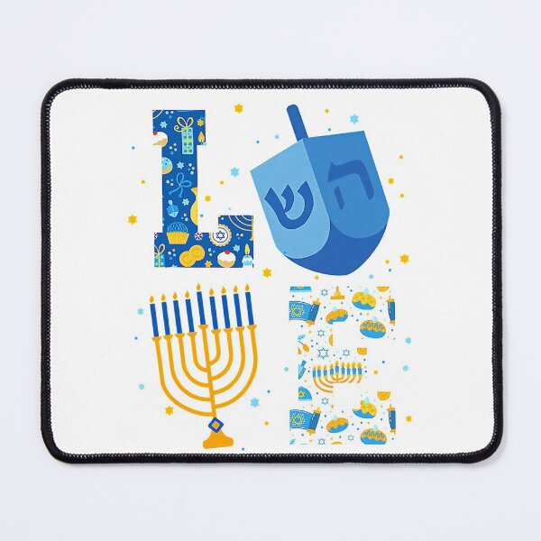 Item preview, LOVE Hanukkah Decorations Dreidel Menorah Chanukah T-Shirt designed and sold by abigailbullock.