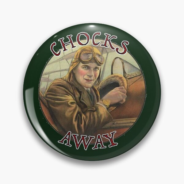 Item preview, Chocks away flying fighter ace vintage biplane pilot designed and sold by Captain-Jackson.