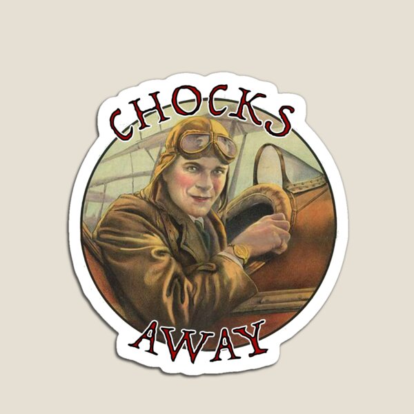 Item preview, Chocks away flying fighter ace vintage biplane pilot designed and sold by Captain-Jackson.