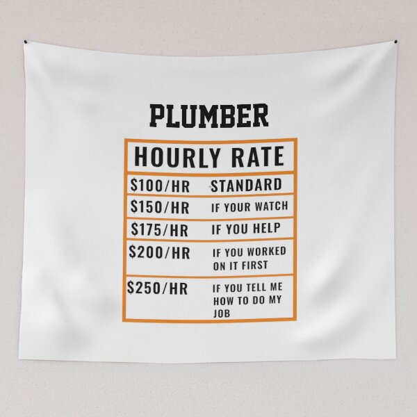 Item preview, Plumber Hourly Rate  designed and sold by Yay Design.