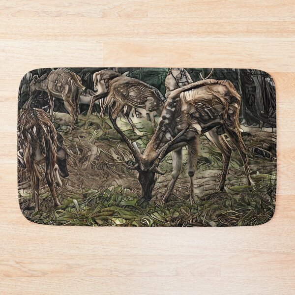 Item preview, Deers grazing in the forest designed and sold by PlacidHinds.