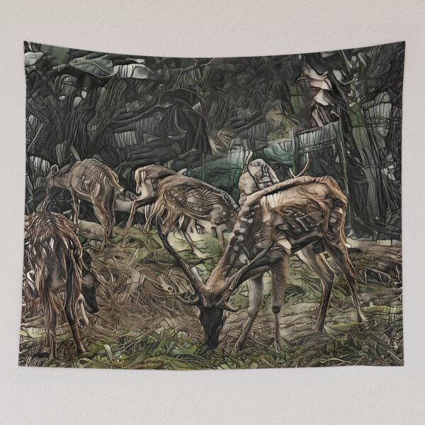 Item preview, Deers grazing in the forest designed and sold by PlacidHinds.