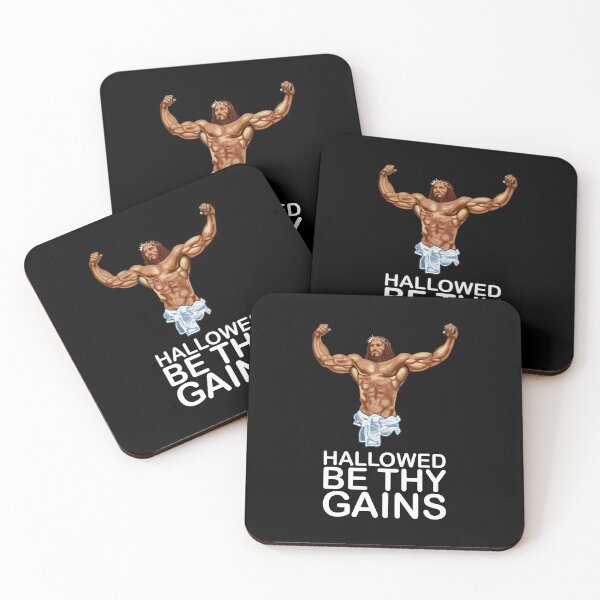 Item preview, Hallowed be thy gains - Swole Jesus - Jesus is your homie so remember to pray to become swole af! designed and sold by crazycollective.