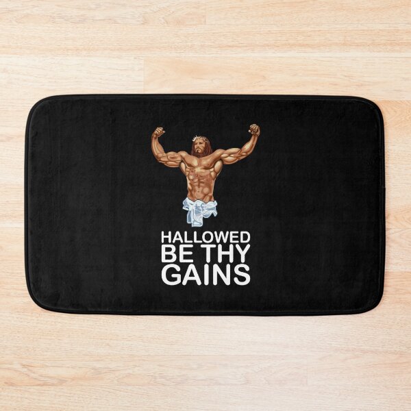Item preview, Hallowed be thy gains - Swole Jesus - Jesus is your homie so remember to pray to become swole af! designed and sold by crazycollective.