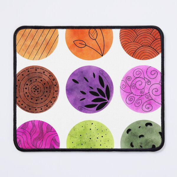 Item preview, Multicolored watercolor circles with pattern designed and sold by SychEvaartist.