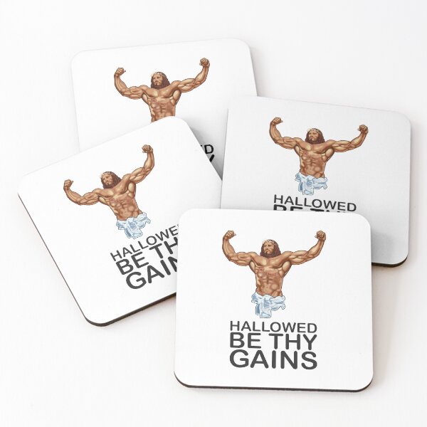Item preview, Hallowed be thy gains - Swole Jesus - Jesus is your homie so remember to pray to become swole af! designed and sold by crazycollective.
