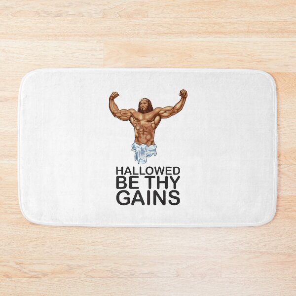 Item preview, Hallowed be thy gains - Swole Jesus - Jesus is your homie so remember to pray to become swole af! designed and sold by crazycollective.