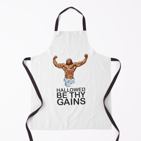 Item preview, Hallowed be thy gains - Swole Jesus - Jesus is your homie so remember to pray to become swole af! designed and sold by crazycollective.