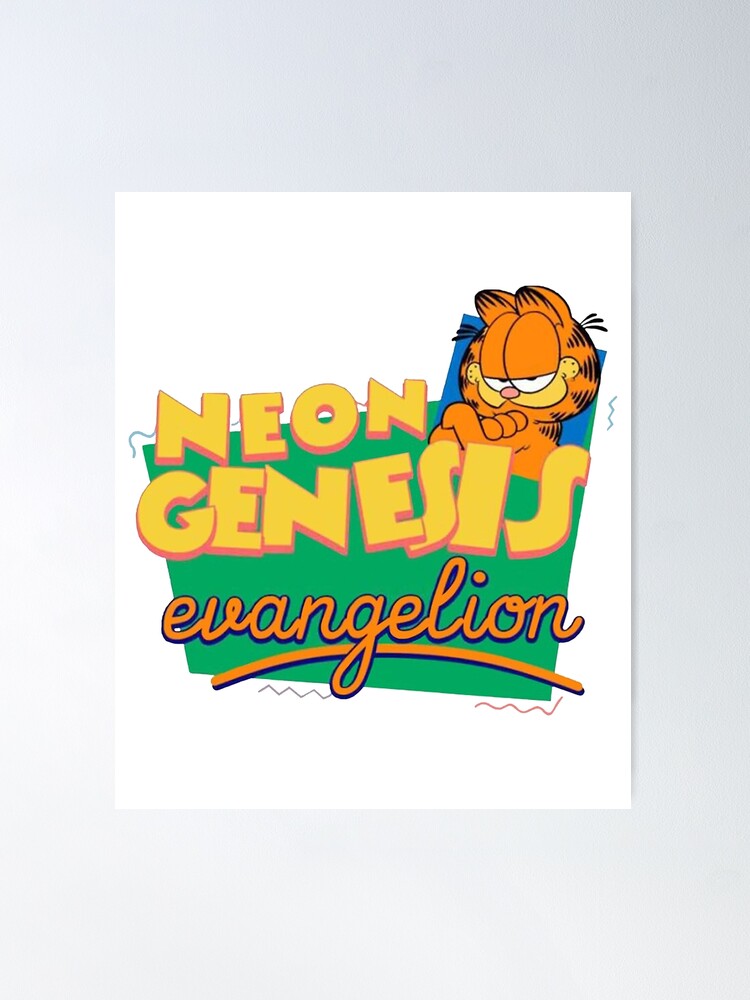 redbubble neon genesis evangelion garfield