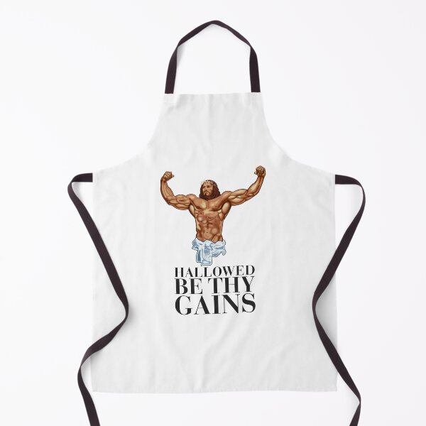 Item preview, Hallowed be thy gains - Swole Jesus - Jesus is your homie so remember to pray to become swole af! designed and sold by crazycollective.