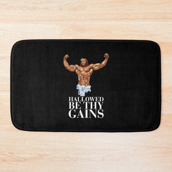 Item preview, Hallowed be thy gains - Swole Jesus - Jesus is your homie so remember to pray to become swole af! designed and sold by crazycollective.