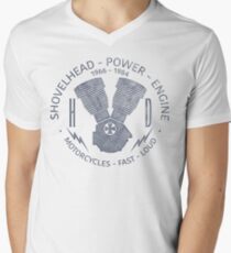 Harley Davidson Shovelhead Power 1966 - 1984 T-Shirt mit V-Ausschnitt