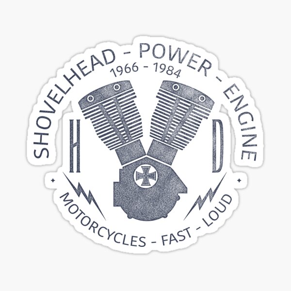 Harley Davidson Shovelhead Power 1966 - 1984 Glossy Sticker